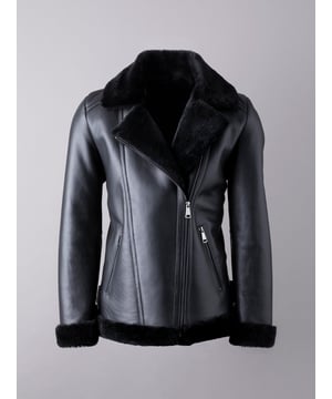 Designed to last for decades, this chic and cosy aviator jacket in classic black is packed with features to keep you feeling snug and looking good.Crafted from black sheepskin in a slouchy fit for effortless layering over chunky knitwear, the Linthwaite aviator jacket has a nappalan finish on the outside which is designed to crackle over time for a unique worn-in look that will simply get better the more you wear it.The Linthwaite features an asymmetric zip front, lapel collar with sheepskin trim, exposed sheepskin on the cuffs and hem and buckled leather straps on the hem so you can adjust the fit to suit you. Plus, keep your hands warm and phone safe and secure in the front zip pockets.Sheepskin is nature's finest insulator and temperature regulator, meaning you will stay unbelievably warm and comfortable without overheating.Sizing InformationThese measurements are based on a size 12 and will vary slightly between sizes.Approximate centre back length: 68cmApproximate sleeve length from shoulder to cuff: 62cm Approximate sleeve length from underarm to cuff: 45.5cmThe DetailsStyle Name: Linthwaite Sheepskin Aviator JacketColour: BlackMaterial: 100% sheepskin with a nappalan finishFit: Easy fitIroned woolAsymmetric front zip fasteningSheepskin lapel collarTwo front zip pocketsSheepskin hem and cuffsAdjustable buckles on hemAnd on the inside100% sheepskin