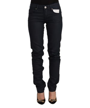 Prachtig gloednieuw met labels  
100% Authentieke ACHT Jeans  
Gemaakt van katoen  
Slim fit snit  
Rits- en knoopsluiting  
Lage taille skinny denim stijl  
Zwarte kleur  
Ritsluiting  
Logo details  
Gemaakt van 98% katoen en 2% elastaan  
Comfortabel en rekbaar  
Ideaal voor vrouwen  
Materiaal: 98% Katoen 2% Elastaan
