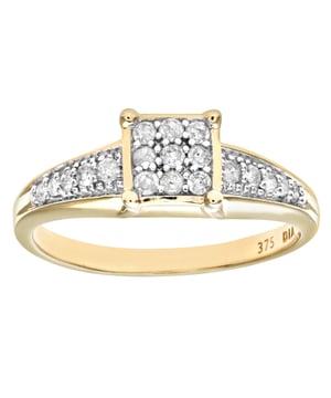 9K (375) Yellow Gold: 1.8gr; # Diamond: 0.25ct
