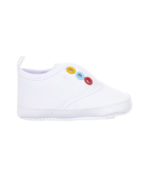 Flexibele baby sportschoenen.
 Buitenkant van textiel.
 Elastiek op de wreef.
 Zachte textiel binnenkant.
 Microvezel zool.
 Naden in toon zichtbaar.
 Samenstelling: Buitenkant: Textiel; Binnenkant: Textiel; Zool: Textiel
 Onderhoud:
Reinigen met een natte doek.