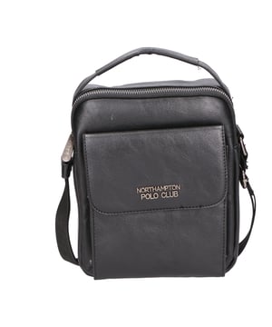 Northampton polo club Herren -Messenger -Umhängetasche in veganem Leder mit Einzelfach.