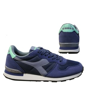 Diadora Camaro Heren Trainers Blauw Suède Leer Veterschoenen Unisex Schoenen C7109 B71C