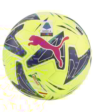 VERHAAL VAN HET PRODUCT: De Orbita Serie A is de officiële wedstrijdbal van de Italiaanse Serie A. Deze professionele wedstrijdbal beschikt over alle juiste criteria voor topprestaties, waaronder uitstekende vormvastheid en aerodynamica, en is ontwikkeld voor het hoogste voetbalniveau. KENMERKEN & VOORDELEN: FIFA Quality Pro: Garandeert het hoogste prestatieniveau. DETAILS: Bal met 12 panelen; PU-oppervlak met 3D-textuur van 1,2 mm; Rubberen blaas; Puma Air Lock-ventiel.