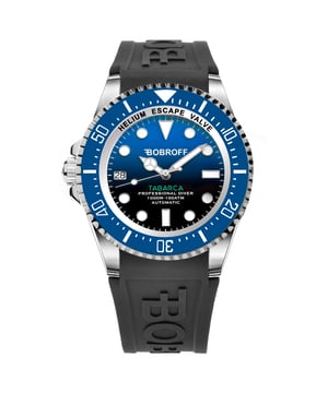 Bobroff BF0003ibaBFS - Reloj para hombre automático acero inoxidable• material: acero inoxidable• cristal: saphir• pulsera: goma• correa: plata azul• resistencia al agua: 1000 m (100 ATM)• tamaño de la caja: 44 mm