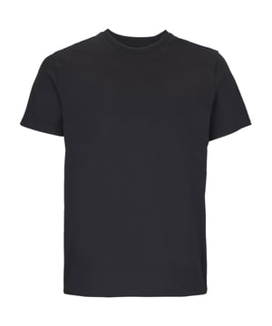 100% Gekämmte Bio-Baumwolle. Design: Unifarben. Seitennähte, Doppelnadel-Stich, Größenetikett ohne Markennamen. GSM (Gramm pro Quadratmeter): 175. Nachhaltigkeit: ACCORD, Amfori-Freigabe, BSCI, Fair Wear geprüft, Oeko-Tex Standard 100 zertifiziert, PETA-geprüftes Vegan, REACH, nachhaltige Materialien. Rundhalsausschnitt, gerippt, verklebt. Kurzärmlig.