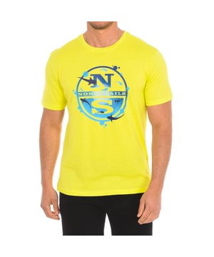 North Sails Kurzarm-T-Shirt.
 Rundhalsausschnitt mit geripptem Abschluss.
 Markenprint auf der Vorderseite.
 Nähte im Farbton gehalten.
 Zusammensetzung: 50% Polyester, 50% Baumwolle
 Pflege:
Bei maximaler Temperatur von 30º waschen.
 Bei mittlerer Temperatur bügeln.
 Nicht in den Trockner geben.
 Kein Bleichmittel verwenden.
 Nicht chemisch reinigen.