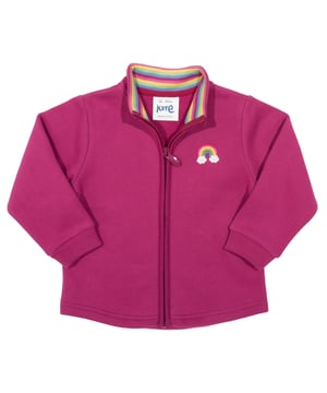 Inspired by our wonderful Dorset home, the Swanage zippy is perfect for those chillier evenings this autumn. The little rainbow embroidery and rainbow stripe collar detail create a sunny vibe whatever the weather. It's also a great layer to take with you for those days spent out and about adventuring.