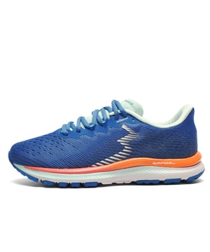 For those seeking a high-end running shoe at an exceptional price, the 361 Kairos is a perfect choice. This shoe brings together 361s most advanced technologies to deliver a smooth, dynamic, and highly integrated running experience.
 Crafted from super-soft materials, the anatomical pressure free tongue is designed to contour around the top of the ankle, offering a customized fit that alleviates pressure and stress on the top of the foot during intense workouts and runs. 
 The double engineered mesh, featuring a creative 45-hole pattern within its double jacquard design, maximizes ventilation and comfort. Paired with a 3D print, it offers a spacious forefoot without compromising the overall fit.
 Inside, comfort foam insoles provide long-lasting support, excellent moisture management, and breathability thanks to their open-cell Ortholite construction, which incorporates 20% recycled materials.
 The shoes dynamic stability technology works by engaging the foot mechanics improve running efficiency and promoting smooth heel to toe transitions. Additionally, the High Abrasion Rubber Technology (H.A.R.T.) on the rear offers exceptional grip and durability across various terrains, ensuring stability and confidence with every step, no matter where your runs take you.
 - Textile / Double-layer mesh mix upper enhances breathability
 - Comfort cushioned foam insoles
 - QU!KFOAM & QU!KSPINE shock absorbing technology for enhanced transitions 
 - QU!KFLEX flex groves for extra stability 
 - Anatomical pressure free tongue design
 - Perfect Fit lace up closure 
 - High abrasion rubber technology for optimal traction
 - Durable blown rubber outsole 
 - 361 Branding