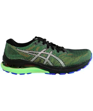 ASICS Gel-Kayano 28 Lite-Show Herren-Turnschuhe in Grün, eine Verschmelzung von Spitzentechnologie und auffälligem Design für Läufer, die das Beste verlangen. Hier ist ein detaillierter Blick auf die wichtigsten Eigenschaften:

 Gel-Dämpfungs-System:  Mit der für ASICS typischen Gel-Dämpfungstechnologie im Fersen- und Vorfußbereich bieten diese Laufschuhe eine hervorragende Stoßdämpfung, die den Aufprall bei jedem Schritt reduziert und für ein angenehmes Laufgefühl sorgt.

 FlyteFoam-Mittelsohle:  Die FlyteFoam-Zwischensohle wurde entwickelt, um eine leichte Dämpfung und eine außergewöhnliche Rückfederung zu bieten und eine optimale Energierückgabe bei jedem Schritt zu gewährleisten.

 Dynamic DuoMax Support System: Das Dynamic DuoMax Support System wurde entwickelt, um die Stabilität und den Halt zu verbessern. Es hilft, die Überpronation zu kontrollieren und fördert einen effizienteren und komfortableren Laufstil.

 Reflektierende Lite-Show-Details:  Die Lite-Show-Reflektoren, die strategisch auf dem Obermaterial platziert sind, verbessern die Sichtbarkeit bei schlechten Lichtverhältnissen und sorgen dafür, dass Sie bei Läufen am frühen Morgen oder am Abend sicher und sichtbar sind.

 Adaptive Fit-Technologie:  Das Obermaterial ist mit der Adaptive Fit Technology ausgestattet, die mit multidirektionalem Stretch-Mesh für eine sichere und individuelle Passform sorgt, die sich an die Form des Fußes anpasst und das Risiko von Irritationen oder Unbehagen verringert.