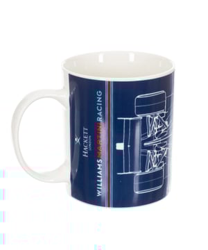 Hackett mug from the Williams Martini Racing collection.
 Made of top quality ceramic.
 It is microwave and dishwasher safe.
 Ideal for the home, office or wherever you want.
 Measures: Height x Width: 9 x 7.5 cm.
 Composition: 100% Ceramic.
 Care:
Handwash.