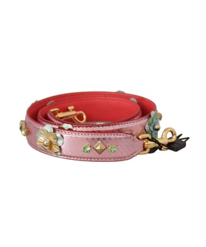 Gorgeous brand new with tags
  100% Authentic Dolce & Gabbana
  Designed for women
  Pretty pink hue
  Made of 100% leather
  Two gold-tone lobster clasps
  Gold metal detailing
  Dolce & Gabbana logo
  Made in Italy
  Measurements: 100cm x 3cm
Material: 100% Leather