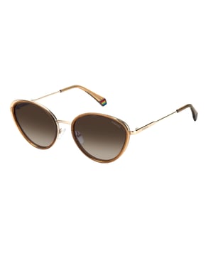 POLAROID PLD6145S10ALA woman's sunglass• material: plastic• color: beige• size: 56/19/145 mm (lens width / bridge width / temple length)  The ultrafemenine style of these polarid sunglasses combines color and versatility thanks to the use of metal and polycarbonate. These mounts, in addition to waste character are extremely comfortable with light materials and polarized lenses, which r