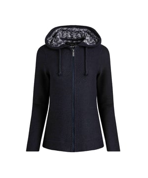 86% Bio-Baumwolle, 14% Recyceltes Polyester. Gewebe: Makkaroni Stoff. Design: Unifarben. Durchgehender Reißverschluss. Griffplatte mit Warenzeichen. Kapuzenmerkmale: mit Kordelzug, Bedrucktes Futter, Aufnähen. Mit Kapuze. Langärmlig. 34 DE: 84 cm. 36 DE: 88,9 cm. 38 DE: 93,98 cm. 40 DE: 99 cm. 46 DE: 115,57 cm. 48 DE: 120,65 cm. 44 DE: 112 cm. 42 DE: 104 cm.