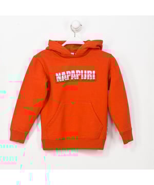 Sudadera con capucha Napapijri.
Color Rojo
Nombre de la marca estampado en frontal.
Dos bolsillos abiertos en el frontal.
Costuras vistas a tono.

Composición:  100% Poliester

Lavar máximo a 30ºC.
- No planchar.
- Permite usar secadora.
- No usar lejía.
- No admite el lavado en seco.