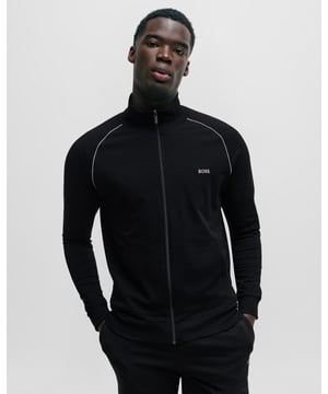 A sporty zip-up jacket crafted in stretch jersey with contrast details including branding by BOSS Menswear.
Zip neckPockets top: Kangaroo pocket
95% Cotton, 5% Elastane
50515366