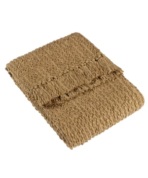 In muted earthy tones and solidly crafted from super soft, woven blends of yarn, the Morni throw instantly creates a warm, understated style for your soft furnishings. The design is complimented by tassel fringing on two sides and is ideal if you love to build up textures within a modern, neutral interior.