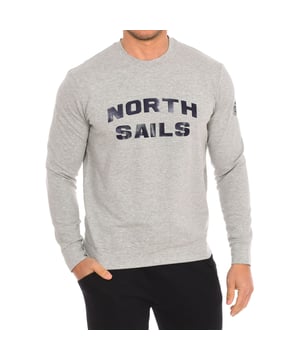 Sudadera North Sails.  
Cuello redondo acanalado.  
Impresión de la marca en el frente.  
Logotipo de la marca en una manga.  
Puños y cintura acanalados.  
Costuras a tono.  
Composición: 65% Viscosa, 30% Nailon, 5% Elastano.  
Cuidado:  
Lavar a una temperatura máxima de 30º.  
Planchar a temperatura media.  
No usar lejía.  
No usar secadora.  
No limpiar en seco.