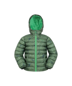 Gewebetechnik: Wasserabweisend, isolierend, Leicht, Wasserbeständig. Materialzusammensetzung (%): 100% Polyester. Gewebe: Microfaser. Design: Rundum bedruckt, Dinosaurier, Logo. Durchgehender Reißverschluss. Wattiert. Taschenart: Zwei Seitentaschen, Reißverschluss. Bündchen: Elastisch. Kapuzenmerkmale: angenähte Kapuze. Mit Kapuze. Langärmlig.
