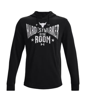 Sudadera con capucha Under Armour Project Rock Black Terry para hombre, una potente fusión de estilo, comodidad y rendimiento diseñada en colaboración con Dwayne "The Rock" Johnson. Esta sudadera con capucha no es solo una elección de ropa; es una declaración de determinación y resistencia.

Características principales:

 Tejido de rizo de primera calidad:  Fabricada con tejido de rizo de alta calidad, esta sudadera con capucha proporciona un tacto lujoso sobre la piel. El material no solo es suave, sino también resistente, lo que garantiza una comodidad duradera.

 Tecnología de absorción de la humedad:  Diseñada con la innovadora tecnología de Under Armour que absorbe la humedad, esta sudadera con capucha te mantiene seco al expulsar eficazmente el sudor. Mantente cómodo durante los entrenamientos intensos o las actividades cotidianas.

 Diseño transpirable:  La sudadera con capucha cuenta con paneles de ventilación estratégicamente colocados que mejoran la transpirabilidad, permitiendo una circulación óptima del aire. Mantente fresco y concentrado, tanto si vas al gimnasio como si te mueves por la ciudad.

 Ajuste atlético:  Confeccionada para ofrecer un ajuste atlético, esta sudadera con capucha ofrece una silueta elegante y estilizada sin comprometer la movilidad. Está diseñada para moverse con tu cuerpo, por lo que es perfecta tanto para las sesiones de entrenamiento como para la ropa informal.

 Logo Project Rock:  Decorada con el icónico logotipo del toro Project Rock, esta sudadera muestra con orgullo tu compromiso de superar los límites y los retos. El logotipo es un símbolo de fuerza y determinación.

 Capucha ajustable: La sudadera con capucha cuenta con una capucha ajustable para un ajuste personalizado y una mayor protección contra los elementos. Tanto si te enfrentas a la intemperie como si buscas cobertura adicional durante un entrenamiento, esta característica te garantiza versatilidad.