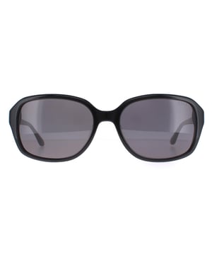 Elle Butterfly Womens Black Grey 14905  Sunglasses are a fashionable butterfly design that effortlessly combines elegance with a touch of edginess. The frame is expertly crafted from high-quality acetate, ensuring durability and a comfortable fit that lasts all day. The Elle logo features on the slender temples for brand recognition.