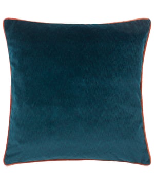 An exquisitely opulent plain velvet reversible cushion, with a mottled design running through the base in subtle tonal colours. The soft tortoiseshell finish looks stunning against the surrounding contrast piped trim and elevates the cushion even more. A simple but luxurious addition to your soft furnishings, this range is available in assorted vibrant colours and two sizes with complimentary contrasting styles.