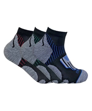 If you are an avid cycler and are looking for a reliable pair of functional cycling socks to keep your feet comfortable and temperature regulated whilst you are cycling, then consider these men’s cycling socks. These men’s cycling socks have many features that will help maintain your performance. Firstly, they are moisture wicking which helps keep your feet dry, breathable and temperature regulated keeping them cooler in the summer. The mesh panels knitted in the sock facilitate this. Their short length also allows for more flexibility and breathability. The sock is also layered with cushioned fabric to prevent blisters and keep your feet generally comfortable. The cushioned areas protect the heel, toe, and guard against Achilles tendon damage. These socks are also hard wearing with a high polyester content to make them durable. These men’s cycling socks are available in a 3-pair pack and come in a size 6-11 UK 39-45 EU 7-12 US. They are made from 45% polyester 35% acrylic 18% polyamide and 2% elastane. They are also safely machine washable.