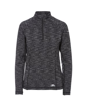 
Half zip met troyerkraag Lange mouwen Kleine achterzak met rits Contrasterende binnenste nekbinding Reflectieve print bij de logo's Vochtafdrijvend Droogt snel op 87% Polyester, 13% Elastaan Borstomvang Trespass Dames (ca.): XS / 81 cm, S / 86 cm, M / 91,4 cm, L / 96,5 cm, XL / 101,5 cm , XXL / 106,5 cm.