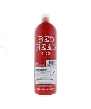 Tigi Bed Head Resurrection Damage Level 3 brings weak ,  brittle hair back to life with this powerful moisture packed shampoo. Enriched with micro shields to boost hair strength and stamina is a first step to recovery.