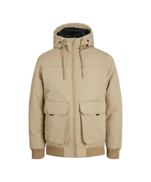 Chaqueta de hombre Construct Bomber Jacket de la marca Jack & Jones. La chaqueta está hecha de poliéster de alta calidad.  Marca: Jack & JonesNombre del modelo: Construct Bomber JacketCategoría: abrigo de invierno para hombreComposición: poliésterColor: beige.