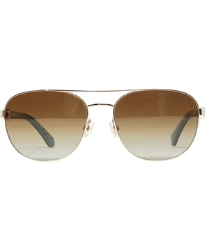 Ervaar luxe en verfijning met de Kate Spade Raglan/G/S 006J LA zonnebril. Deze strakke zonnebril is gemaakt van de beste materialen en biedt 100% UVA/UVB-bescherming en verfijnde metallic accenten. Bewonder de verfijnde Kate Spade-stijl met deze tijdloze zonnebril., Gouden zonnebril, Breedte neusbrug = 17 mm, Lensbreedte = 56 mm, Armlengte = 140 mm, Inclusief merkzonnebrillenkoker en schoonmaakdoekje, 100% bescherming tegen UVA- en UVA-straling. UVB-zonlicht en conform de Britse norm EN 1836:2005, zonnebril, zonnebriletui, schoonmaakdoekje en onderhoudsinstructies allemaal inbegrepen, gouden zonnebril