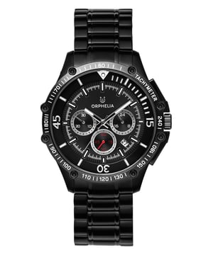 Dit Orphelia Heren horloge beschikt over een Quartz binnenwerk. De kast (45 mm mm) is vervaardigd uit RVS (Zwart) en heeft een Mineraalglas. De band is Zwart RVS. Dit horloge uit de Orphelia Frenetic reeks is een mooi en tijdloos geschenk. Verras jezelf of iemand anders met dit cadeau. Bovendien geniet u hierbij van 2 jaar garantie tegen alle fabricagefouten.