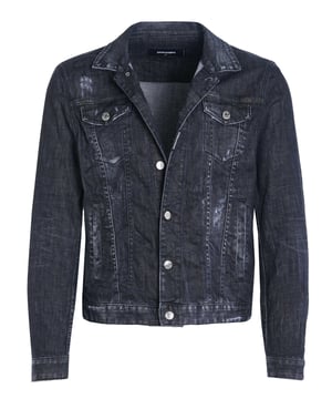 100% Baumwolle; Dsquared2 Jeansjacke;  Modell: S74AM1230 900;  Hochwertig verarbeitet;  Klassischer Kragen;  Knopfleiste;  Zwei seitliche Taschen;  Zwei Brusttaschen;  Dsquared2 Logodetails