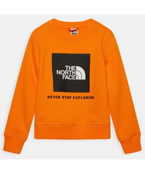 The North Face Youth Box Unisex Childrens Never Stop Exploring Sweatshirt.    
Soft Sweatshirt Fabric.    
Brushed Back Fleece.    
Crew Neck, Ribbed Hem and Cuffs.   
Logo Detail to Back, Large Back Box Print to the Front.