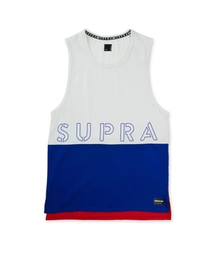Supra Colour Block Round Neck Tank Top Mens Branded Vest 102176 117
