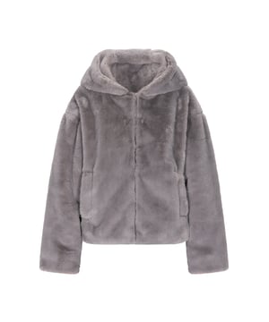 Dit jack met capuchon is ontworpen voor comfort en stijl en is gemaakt van een zachte, gestructureerde stof die een zachte esthetiek biedt. De doorlopende ritssluiting loopt naadloos over in de kraag, terwijl de rechte mouwen en geïntegreerde zakken praktische functies bieden. Dit jack is ideaal voor koeler weer en creëert een casual en toch chique look - perfect voor dagelijks gebruik.  Jas