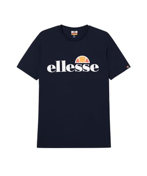 Einfarbiges T-Shirt mit kurzen Ärmeln für Männer von der Marke ellesse. Typischer Logodruck und runder Halsausschnitt. Weiche Baumwolle.