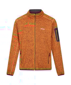 Materiaal: 100% gerecycleerd polyester. Stof: Fleece, Gebreid, Marl, Zachte aanraking. Ontwerp: Logo. 250gsm. Stoftechnologie: Ademend, vochtafvoerend. Mouwtype: Met lange mouwen. Halslijn: Staande Kraag. Zakken: 2 Onderzakken, 1 Mouwzak, Rits. Bevestiging: Volledige ritssluiting.