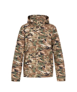 Entwickelt für optimale Tarnung und Funktionalität, besticht diese Jacke durch ein auffälliges Tarnmuster. Mit einem durchgehenden Reißverschluss vorne und einer verstellbaren Kapuze mit Kordelzug bietet sie Schutz in verschiedenen Outdoor-Umgebungen. Ausgestattet mit Seitentaschen auf Taillenhöhe zur sicheren Aufbewahrung ist dieses Kleidungsstück ideal für Aktivitäten wie Wandern, Jagen oder den militärischen Einsatz geeignet.  Jacke