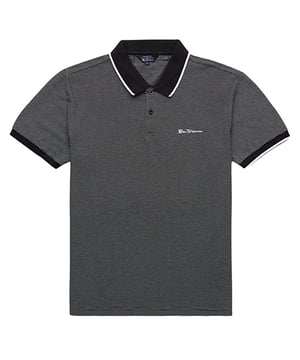 Ben Sherman Striped Mens Black/Weiß Poloshirt