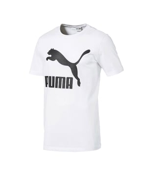 Puma Classics Logo Short Sleeve Tee T-Shirt White Mens Top 578073 02