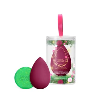 HAPPILY BLENDED AFTER - Is a true seasonal favorite! The festive packaging with the eye catching hot pink ribbon is comprised of a limited-edition burgundy blender sponge and a cleanser, making it a perfect gift or a stocking filler.