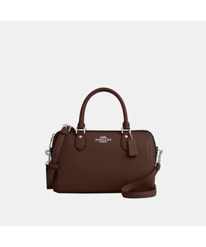 Rowan Satchel in Refined Pebbled Leather, Inside zip and multifunction pockets, Outside zip pocket,  Length: 25.50 cm,  Width: 14.00 cm,  Height: 17.00 cm