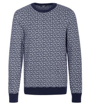 100% Baumwolle; Balmain Pullover; Modell: WH1KD000K020 GCR; Hochwertig verarbeitet; Weiche Baumwolle; Leicht körperbetont; Balmain Logo Details