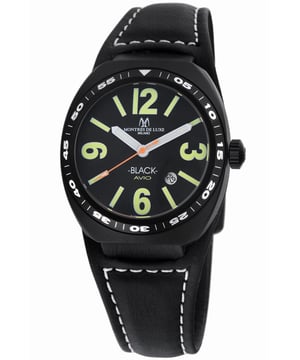 Reloj de lujo: reloj negro Avio Black para hombres
