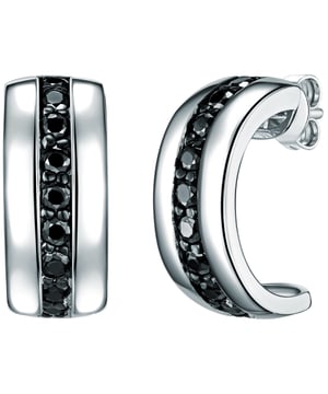 Fans of extraordinary jewelry design will love these half -creaols of Rafaela Donata: the striking contrast between highly glossy 925 sterling silver and colored zirconia becomes an eye -catcher on every earlobe and the mysterious glitter of the faceted crystals ensures a big appearance. The high -quality rhodium line ensures permanent start -up protection and good skin tolerance - a modern earrings in jewelry quality that fits perfectly trend -conscious women. Tip: In combination with the right Eternity ring, the earrings unfold their full radio potential.