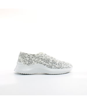 Calvin Klein Usra Logo Wit Textiel Dames Lace Up Trainers E7149