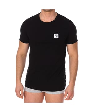 Bikkembergs short sleeve t-shirt.
 Color Black
 Round neck with ribbed finish.
 Fabric label personalized by the brand, on the upper side.
 Comfortable and breathable fabric.
 Seams seen in tone.

 Composition: 95% Cotton, 5% Elastane

 Care:
 -Wash at max temperature. 40ºC.
 -Do not use bleach.
 -Supports dry cleaning.
 -Allows you to use dryer.
 -Iron at max temperature. 130ºC.
 Composition: 95% Cotton, 5% Elastane
 Care:
Care:
 -Wash at max temperature. 40ºC.
 -Do not use bleach.
 -Supports dry cleaning.
 -Allows you to use a dryer.
 -Iron at max temperature. 130ºC.