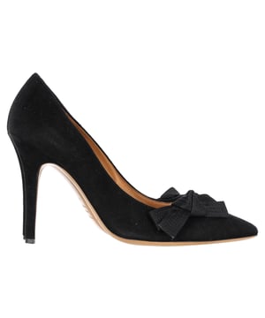 VINTAGE, RRP AS NEW
Step into sophisticated femininity with the Isabel Marant Poppy Bow Detail Pumps in luxurious black suede. These elegant pumps feature a distinctive bow accent at the toe, adding a charming and playful touch to the sleek design. The soft suede material offers a refined, velvety texture, while the slender heel provides a flattering lift, ensuring both comfort and style. Perfect for everything from cocktail parties to everyday chic, these versatile pumps effortlessly transition from day to night, making them a must-have addition to your footwear collection.

 Isabel Marant Poppy Bow Detail Pumps in Black Suede

Condition: Very good
Signs of wear: Minor markings, Lightly used but very well maintained. Minor mark at soles & creasing, light scuffing at the soles and heels.
Packaging: None
Color: Black
Material: Suede |  suede
Size: EU | 41/US11/UK8
Measurements: Heel height: 105; Insole length: 290
SKU: NAPPUGBSH432461W
