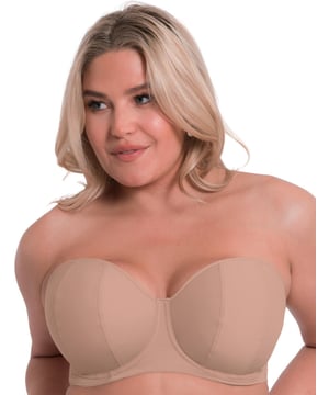 Introducing the Curvy Kate Luxe-Updated strapless bra! As a bestseller, we've updated and perfected this go-to. With its beautiful balcony shape and padding to enhance your bust, you'll look fabulous any time of day. And don't worry - it's secure with its vertical flat seamed cups and supportive inner side sling, plus a silicone grip on the band to keep it firmly in place. It fastens with a hook and eye closure and the multi-way adjustable strap gives you control over how it fits. The plain opaque fabric is perfect for everyday classic wear that you can rely on. Look no further than this must-have for comfortable support that looks great!

Bestseller has had a makeover
Must-have especially for bigger busts
Flattering balcony shape
Padding enhances your bust
Vertical flat seamed cups that ensure a secure fit
Supportive inner side sling
Silicone grip at the band to keep it in place
Underwired
Hook and eye closure
Multi-way adjustable straps
Plain opaque fabric for daily and classic wear
Country of origin: China&nbsp;
Composition: Main: 84% Nylon | 16% Elastane
Composition: Lining: 100% Nylon
Composition: Lining 2: 100% Polyester
Composition: Wing Mesh: 77% Nylon | 23% Elastane | Excluding trims
Listed in UK sizes
