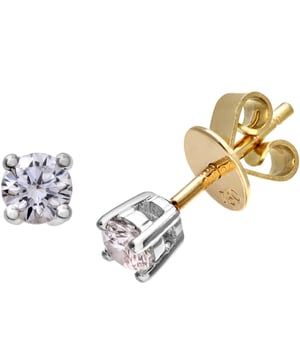 18K (750) witgoud: 1,1 gram; # Diamant: 0,25 ct